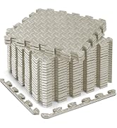 Haulcove 18pcs Puzzle Exercise Mat, 12.6"x12.6"x0.4", 18sqft EVA Interlocking Foam Floor Tiles, P...