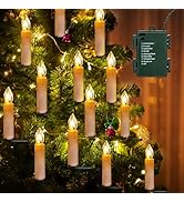 ODEETRONIC Christmas Tree Candles Lights, 9.85 ft 10 LED Flameless Candle Lights, 8 Lighting Mode...