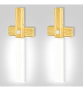 LAVAED Motion Sensor Lights Indoor,LED Rechargeable Battery Operated Wall Sconce Magnetic Stairwa...
