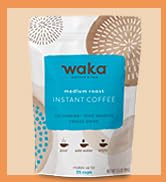 Waka Premium Instant Coffee Medium Roast, 35 Servings in a Resealable Bag, 100% Arabica Beans, Fr...