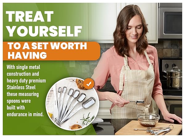 Measuring spoons set stainless steel