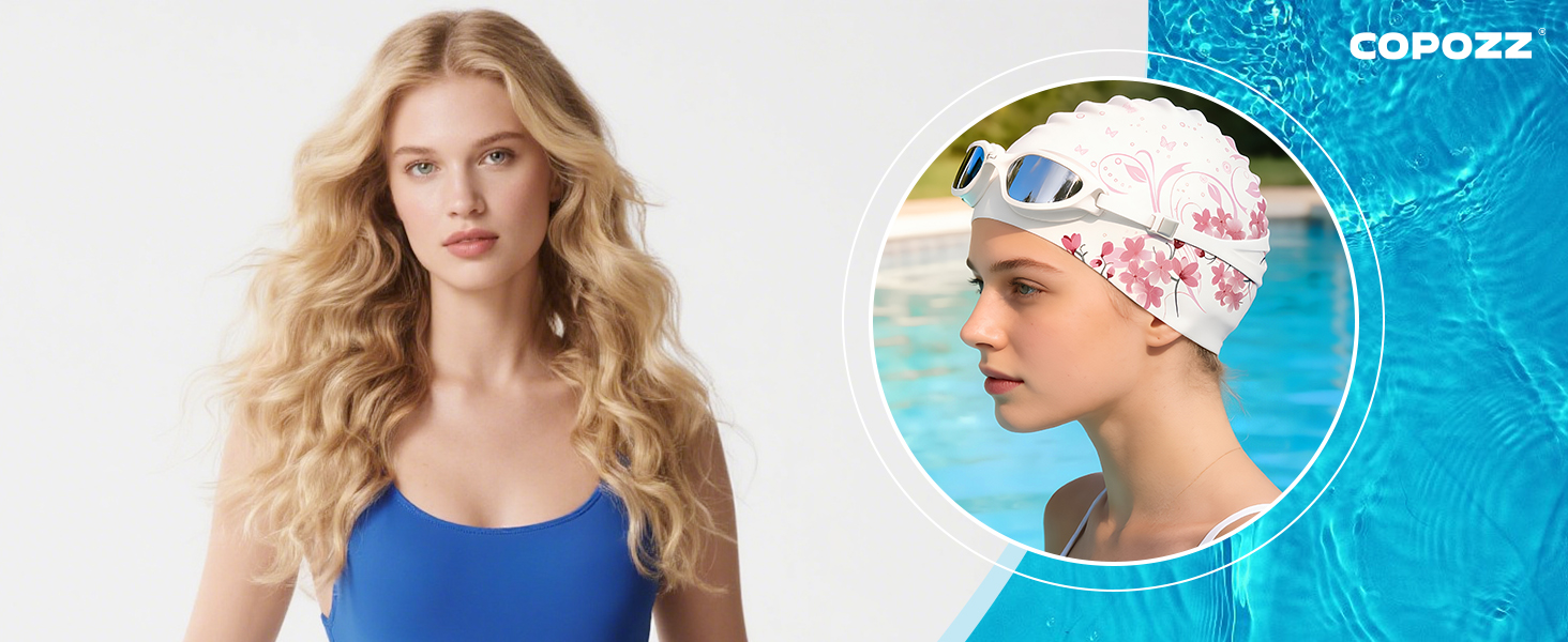 Swim cap for long hair
