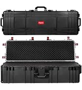 Regetek Waterproof Rolling Case 52 x 17x 13 Inch, with Foam/Wheels/ 3 Large Handles for Camera, T...