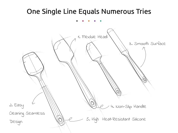 rubber spatulas