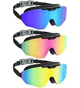 NSSIW Swim Goggles Adult Goggles-for-Swimming: No Leak with UV400 Protection Anti Fog Wide View f...