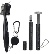 VIPMOON Golf Clean Tool Set, Retractable Golf Club Brush and 2 Golf Club Groove Sharpener for U &...