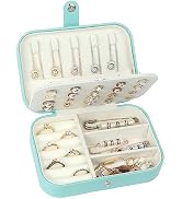 Travel Jewelry Box,PU Leather Small Jewelry Organizer for Women Girls,Portable Mini Travel Case D...