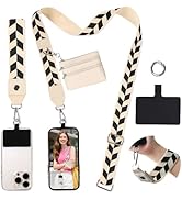 FUVLIFE Phone Lanyard Crossbody Wrist Strap, Adjustable Clip and Go Strap for Phone with Wallet C...