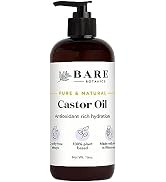 BARE BOTANICS 16oz Castor Oil Pure & Natural Castor Oil for Dry Damaged Hair & Dry Skin | Plant B...
