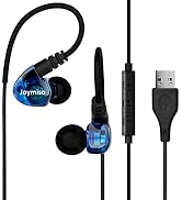 USB Earbuds with Microphone for PC Laptop, 6.5Ft Long Cord Wired USB Headphones Headset for Compu...