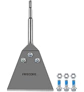 Firecore SDS Plus Floor Scraper with Spare Bolts and Locknuts, 5 Inch x 11 Inch Tile Removal Chis...