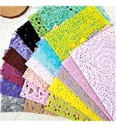 Diuhofart 20 Sheets A5 Scrapbook Textured Paper, Variety Colors Scrapbooking Materials Mulberry P...