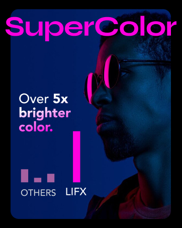 Supercolor guy in sunglasses 5x brighter color