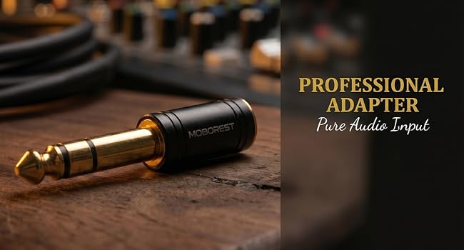 3.5mm to 1/4 Adapter, Pure Copper 1/8 Inch to 1/4 Inch (6.35mm) Stereo Adapter
