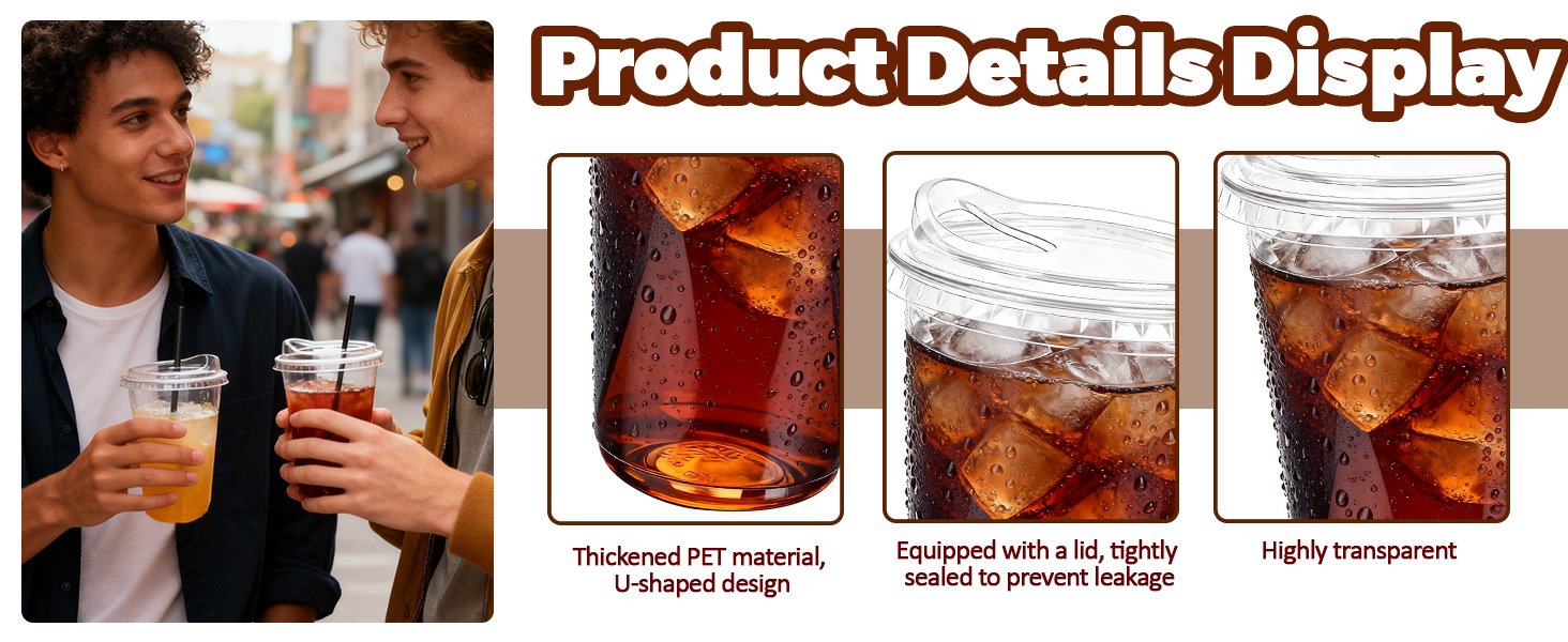 16 oz Iced Coffee Cups With Lids