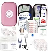 Car-Home Survival First-Aid Kit Emergency-Kit - Pink 273Piece Equipment Travel Supplies First Aid...