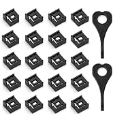 NataLink USB Port Blocker with Key, 20-Pack USB-A Lock Dust Plug, Black | Secure USB-A Port Lock/...