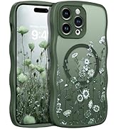 GUAGUA for iPhone 14 Pro Max Case, Magnetic Cases Cute Flower Pattern Full Camera Protection Anti...