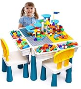 OCATO Kids Activity Table Toddlers Kids Table and Chair Set with 152Pcs Large Marble Run Building...