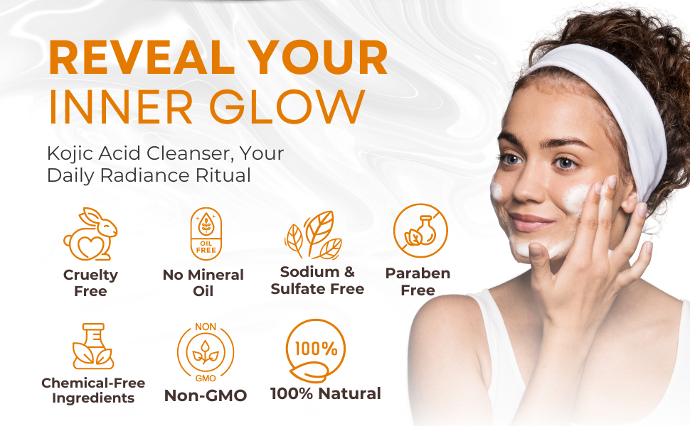 wash cleanser turmeric brightening dark spot treatment acne scar remover skin tone balance organic