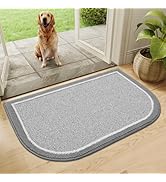 tchdio Door-Mat Indoor Entrance, Non Slip Resist Dirt Front Door Mat, Half Circle Low Profile Ent...