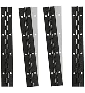 4 Pack 8 Inch Continuous & Piano Hinges, Black Stainless Steel 304 Continuous Folding Hinges for ...