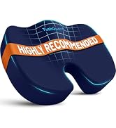 TushGuard Seat Cushion for Office Chair, Memory Foam Chair Cushion, Blue | Office Chair Cushion f...