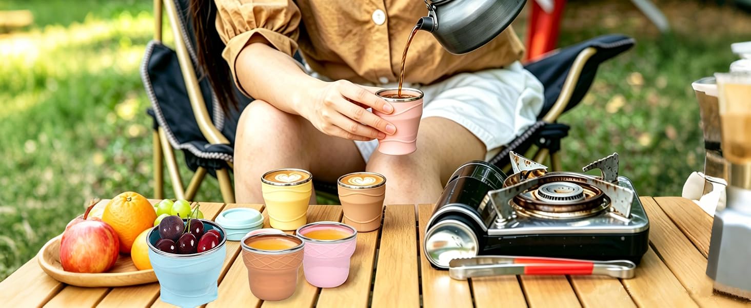Collapsible Travel Cup, Foldable Bowl, Portable Travel Bowl