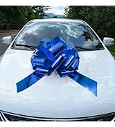 14 Inches Big Gift Bow Metallic Blue Pull Bow for Gift Wrapping Large Ribbon Bow for Christmas De...