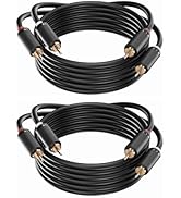 Menewstart 2 Pack RCA Cable, 10FT, 2 RCA Male to 2 RCA Male Stereo Audio Cable for Home Theater, ...