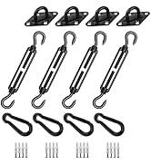 HOMPER Awning Attachment Set, Heavy Duty Sun Shade Sail Stainless Steel Hardware Kit for Garden T...