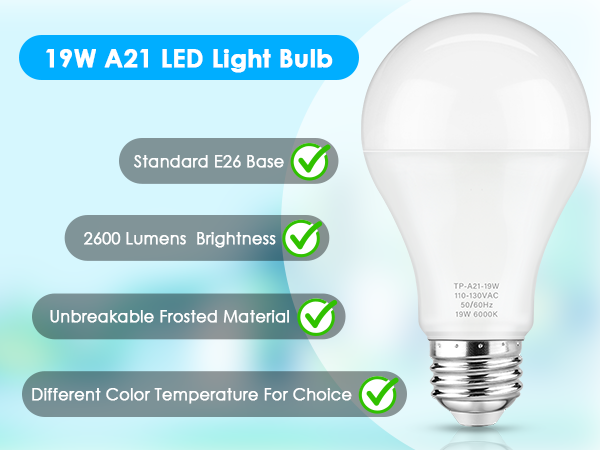 A21 LED BULBS