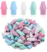 SIKAO Erasers, 125 Pack Morandi Pencil Top Erasers for Kids Bulk, Aesthetic Pencil Erasers for Pe...
