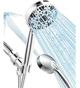 High Pressure Shower head with Handheld 5 Settings, Built-in Power Wash to Clear Tub. Tile & Pets...