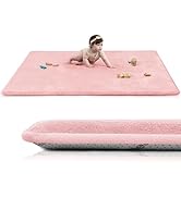 Baby Play Mat for Floor,1.3" Thick Elasti-Foam 50"×74" Playpen Mat for Tummy Time,Water Repellent...