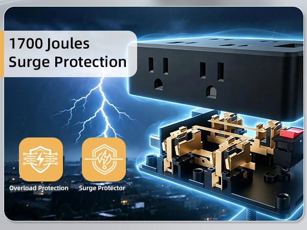 Dual Layer Desk Clamp Power Strip
