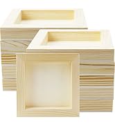 FSWCCK 10 Pcs 5x5 Wood Panel Boards, Unfinished Wood Canvas Wooden for Crafts, Painting Canvas, D...