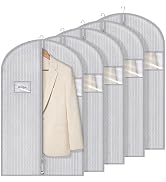 Syeeiex 40" Suit Bag, Set of 5 Garment Bags for Hanging Clothes, Suit Bags for Closet Storage, Ga...