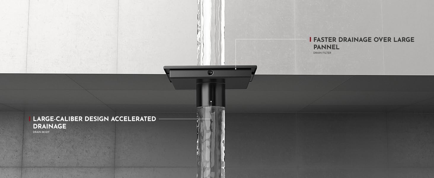 black square shower drain