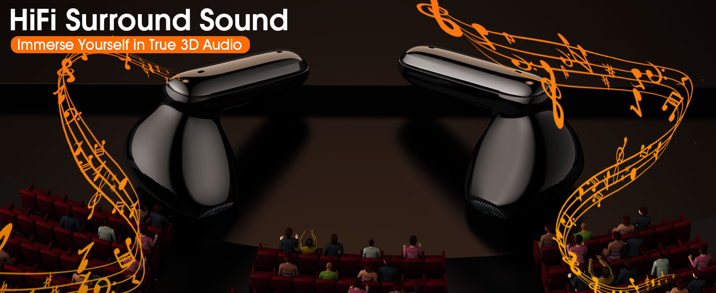 The two earbuds act like speakers on stage, delivering immersive stereo sound to the audience.