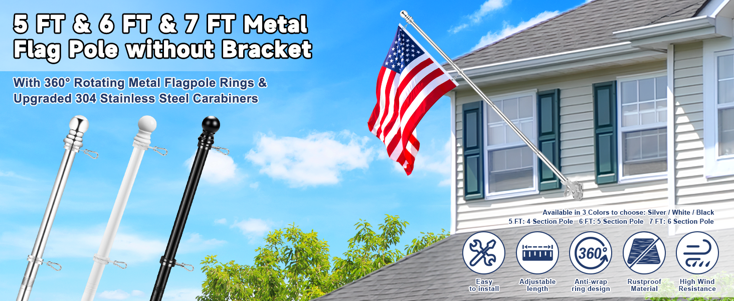 Metal Spinning Flagpole Kit