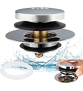 Artiwell Universal Tip Toe Bath Drain Stopper and Cover, Bathtub Drain Stopper, Replaces Lift and...
