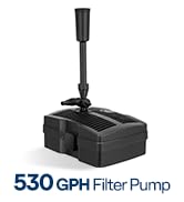 VIVOHOME 530 GPH Submersible Pond Filter Pump Fountain Kits with Sterilizer Suitable for Ponds of...