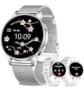 Fitdafit Smart Watches for Women, 3 Bands, Compatible for Android iPhone | 1.27" HD Smartwatch, A...