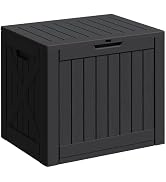 Greesum 40 Gallon Resin Deck Box, Outdoor Storage for Patio Furniture, Garden Tools, Pool Supplie...