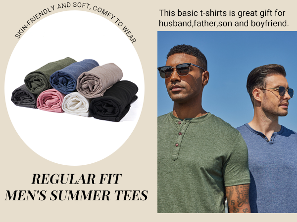 mens 2 button t shirts