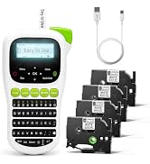 Vixic Label Maker Machine with Tapes, Label Maker Bundle 4-Label Tapes Included, Label Maker with...