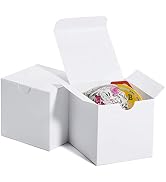 MESHA White Gift Box 50PC 3x3x3'' Sturdy Gift Boxes with Lids, Bridesmaid Proposal Gifts Box for ...