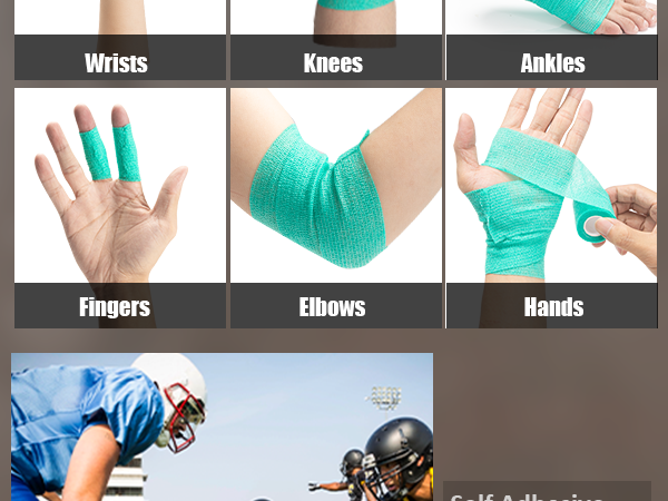 Upgraded 9-Pack Self Adhesive Bandage Wrap