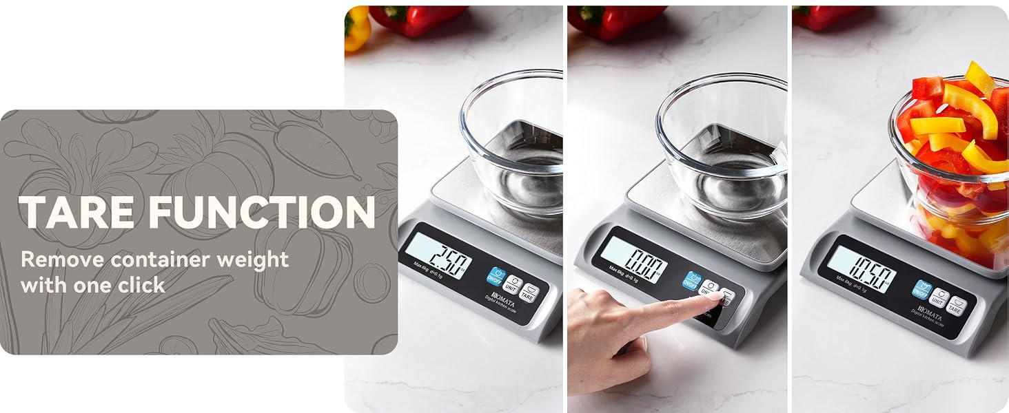 BOMATA 0.1g Food Scale, 13lb Digital Kitchen Scale with Removable Stainless Steel Pan